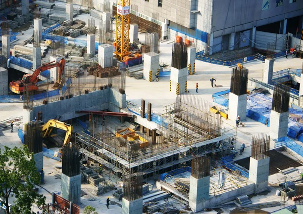 Bauarbeiten, asiatische Stadt — Stockfoto