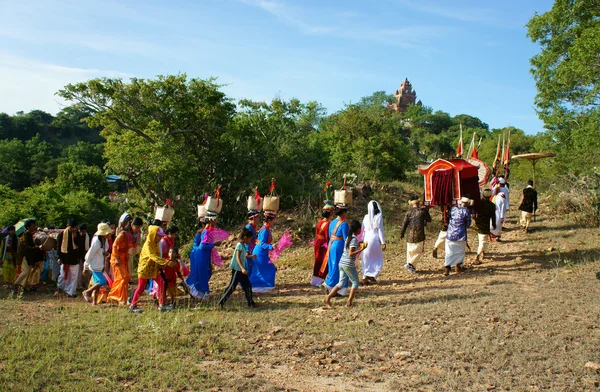 Verbazingwekkende panoramisch, Kate festival, Cham traditionele cultuur — Stockfoto
