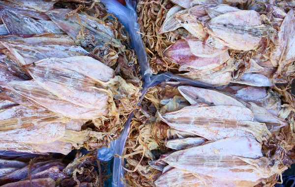 Calamar rallado seco, productos del mar — Foto de Stock