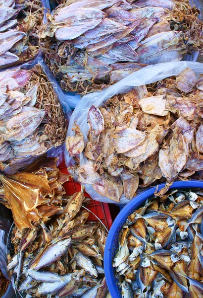 Calamari secchi, prodotti ittici — Foto Stock
