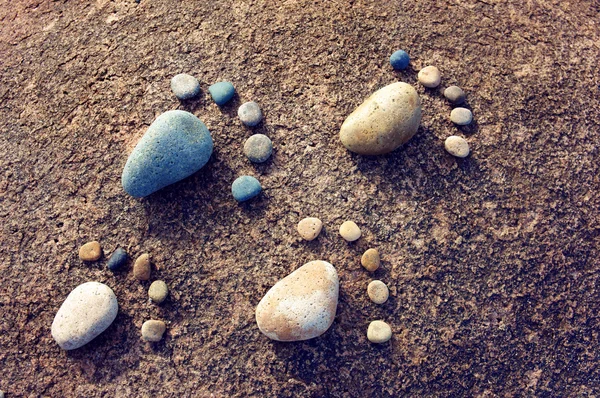 Fikir kavramı, çakıl taşı, ayak adım — Stok fotoğraf