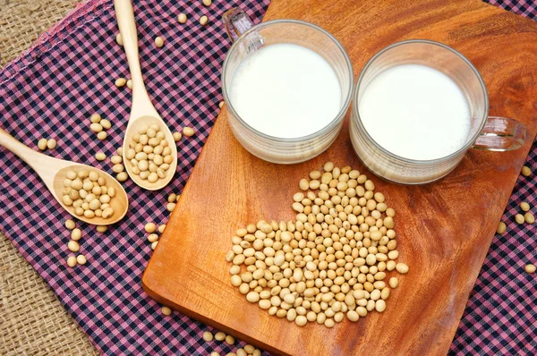 Soja, leite de soja, bebida nutricional — Fotografia de Stock