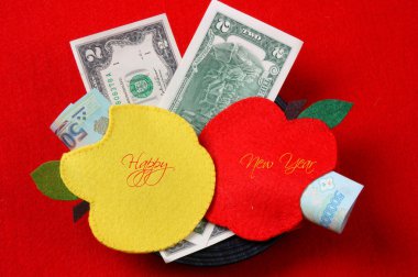 Vietnam Tet, kırmızı zarf, şanslı para