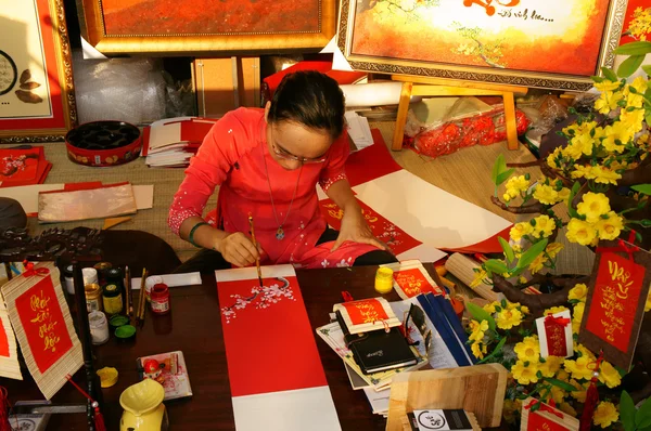 Vietnam tet, chinese writing, calligraphy — Stock Photo, Image