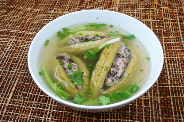 Vietnamese food, bitter melon, ground meat — Stock Image Vietnamese food, bitter melon, ground meat Royalty Free Stock Photos