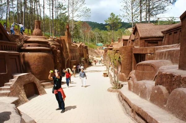 Dalat, Vietnam turismo, scultura tunnel — Foto Stock