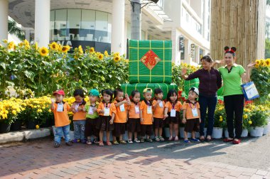 Asyalı çocuk, açık hava etkinliği, Vietnamca okul öncesi çocuklar