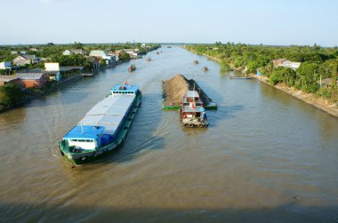 Asya nehir trafik, Mekong Delta, nakliye kargo