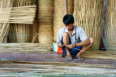 Asya Ticaret Köyü, bambu sepet, Mekong Delta