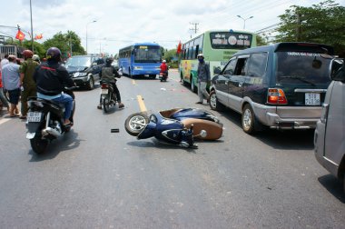 Trafik kazası, kaza Araba, motosiklet