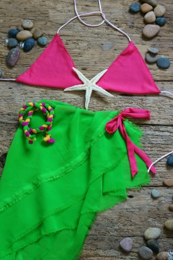 Yaz aylarında arka plan, yaz bikini