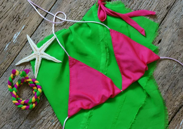 Sfondo estivo, bikini estivo — Foto Stock