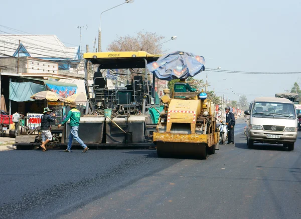 Asya adam, Vietnam işçi, inşaat proje — Stok fotoğraf