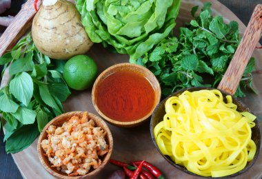 Mi quang,  Quang noodle, Vietnamese food clipart