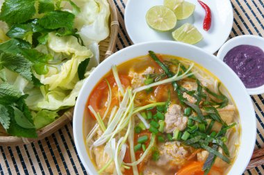 Vietnamese food, bun rieu, bunrieu,Vietnam eating