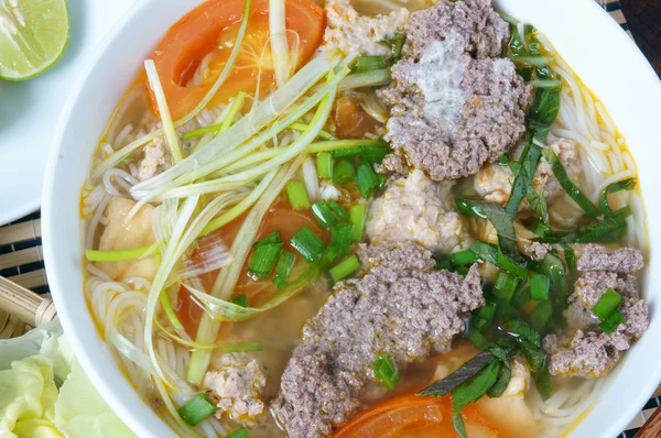 Vietnamese food, bun rieu, bunrieu,Vietnam eating — Stockfoto