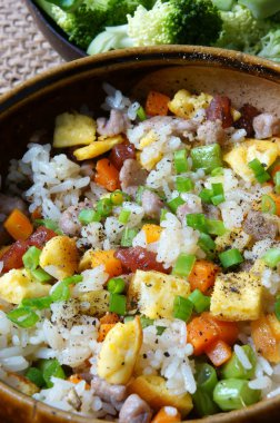 Vietnamese food, fried rice, Asian eating