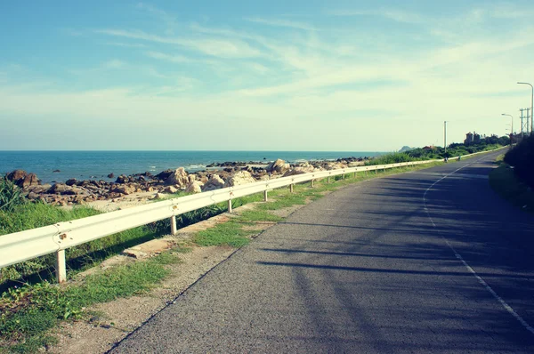 Scene, Viet Nam, coastal, beach, road, Lagi — Zdjęcie stockowe