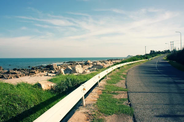 Scene, Viet Nam, coastal, beach, road, Lagi — Stock fotografie