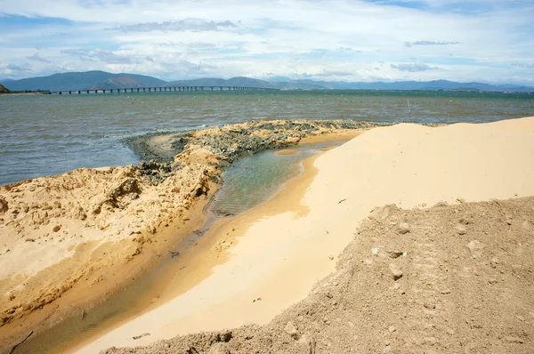 Reclamation project, fill up, construction plan, Vietnam — Stock Photo, Image