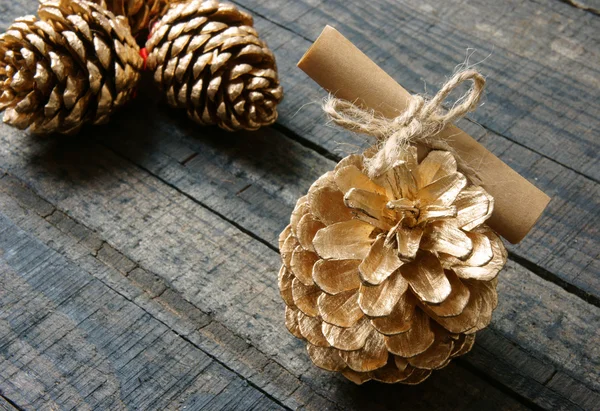 Ornamental, Xmas, christmas pine cone, handmade — 图库照片
