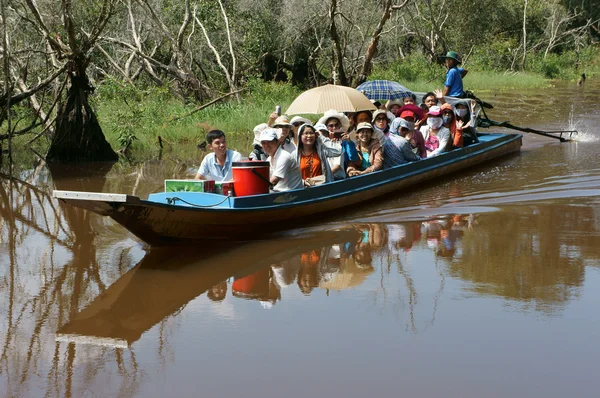 Delta du Mékong, forêt indigo de Tra Su, écotourisme — Photo