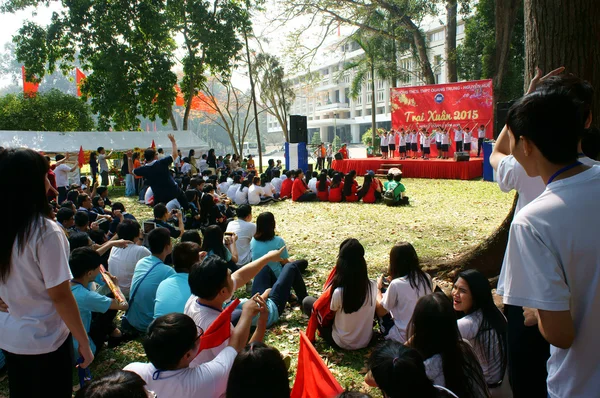 Asiático estudiante de secundaria, actividad, campamento —  Fotos de Stock