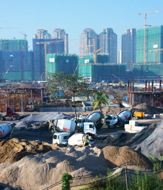 Asya şehir, şantiye, apartman binası inşa