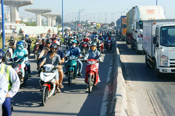 Crowded, Vietnã, Ásia ctiy, veículo, gases de escape , — Fotografia de Stock