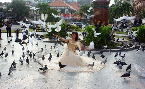 Vietnamita noiva, foto do casamento, ho chi minh cidade — Fotografia de Stock