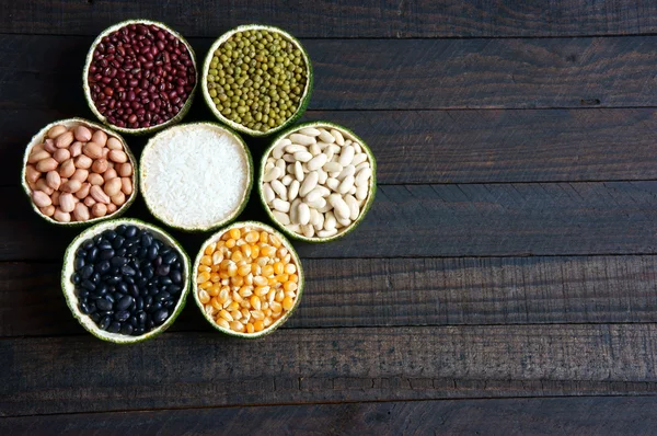 Cereais, alimentos saudáveis, fibra, proteína, grão, antioxidante — Fotografia de Stock