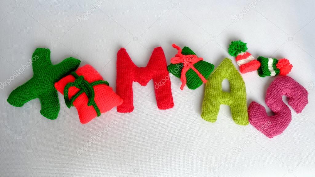 Christmas, Xmas alphabet, handmade, knitted, noel gift