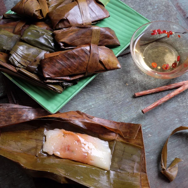 Vietnamese food, banh nam, banh bot loc — стокове фото