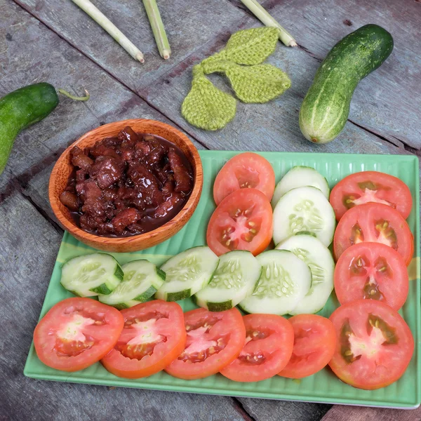 Vietnamese food, shrimp paste cook with pork — Stockfoto