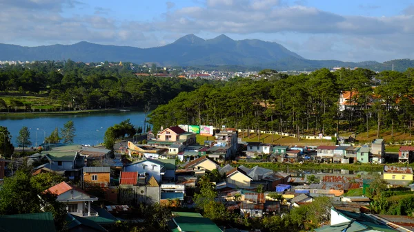 Panorama, město Dalat, Vietnam, Da Lat — Stock fotografie