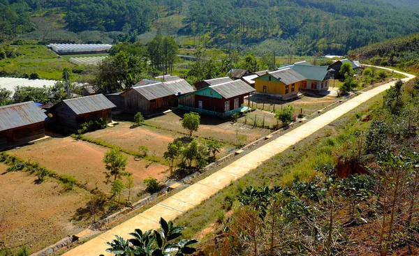 大叻农村、 住房、 结算、 景观 — 图库照片