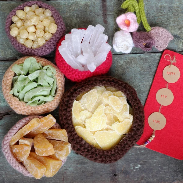 Вьетнамская еда, Тет, варенье, Новый год по лунному календарю Вьетнама — стоковое фото