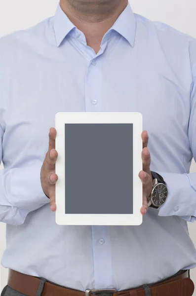 Vertical showing screen of a digital tablet — Stock Photo, Image