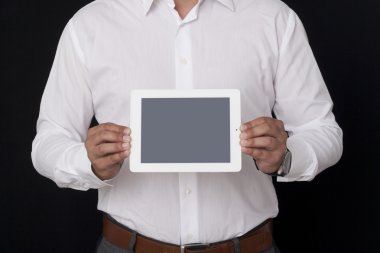 Boş bir beyaz dijital tablet gösterilen