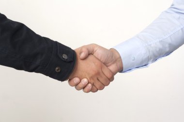 çiftçi ve el sallayarak işadamı