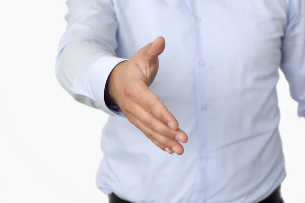 Outstretched hand for handshake — Stock Photo, Image