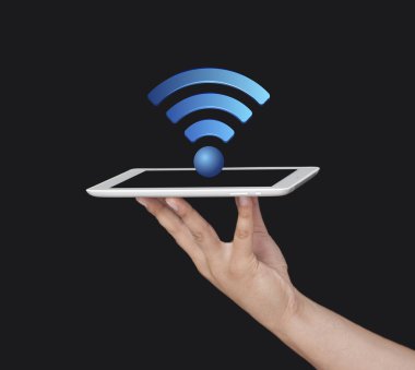 Dijital tablet kablosuz simgesi