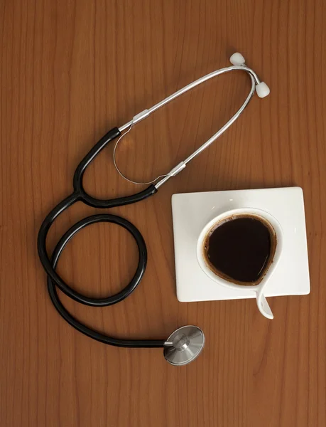 Slabé srdce z kávy — Stock fotografie