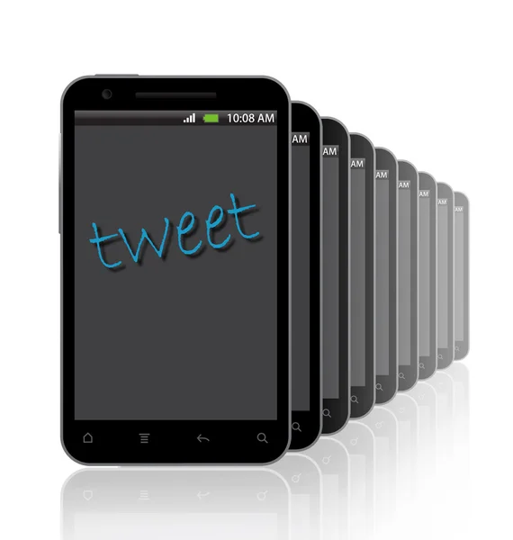 Tweet on the Display — Stock Photo, Image