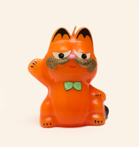Decoratieve kaars in de vorm van een kat — Stockfoto