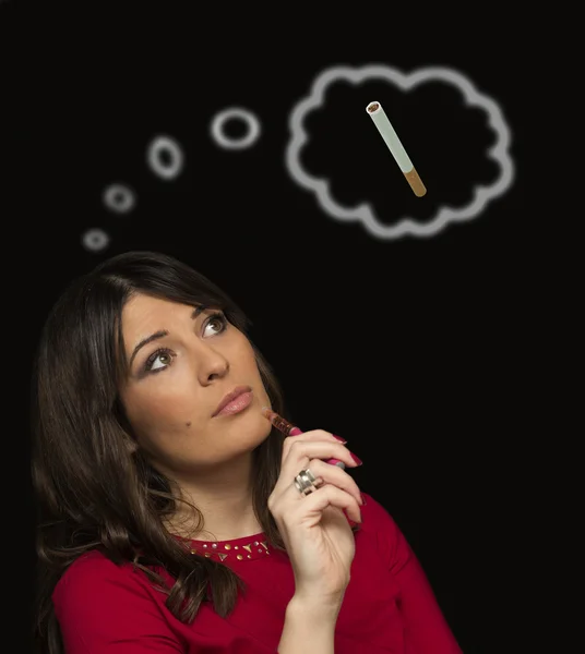 Электронная сигарета, мотивация, желание и характер — стоковое фото