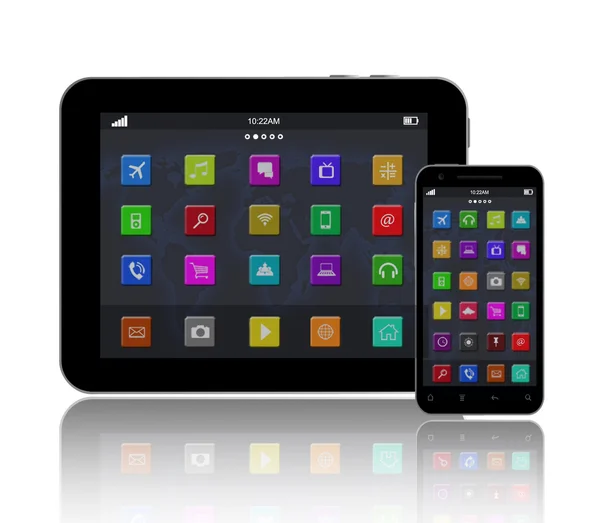 Digital Tablet, Smart Phone and Apps — Stock Photo, Image