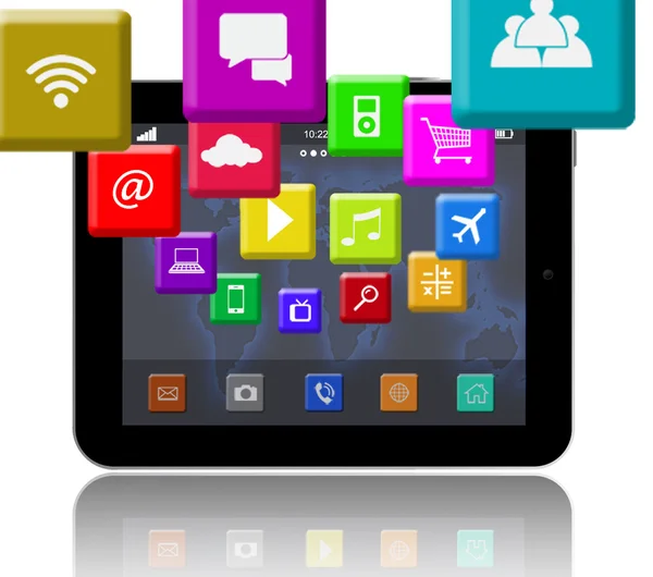 Apps on the Digital Tablet — Stock Photo, Image