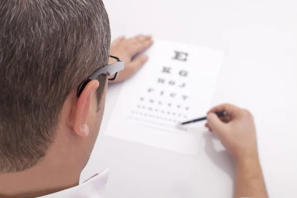 Eye Exam on the Desk — Stock Photo, Image