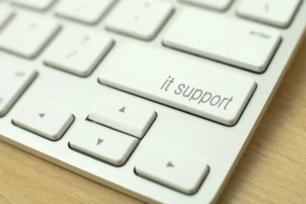 Unterstützung auf der Computertastatur Stockbild